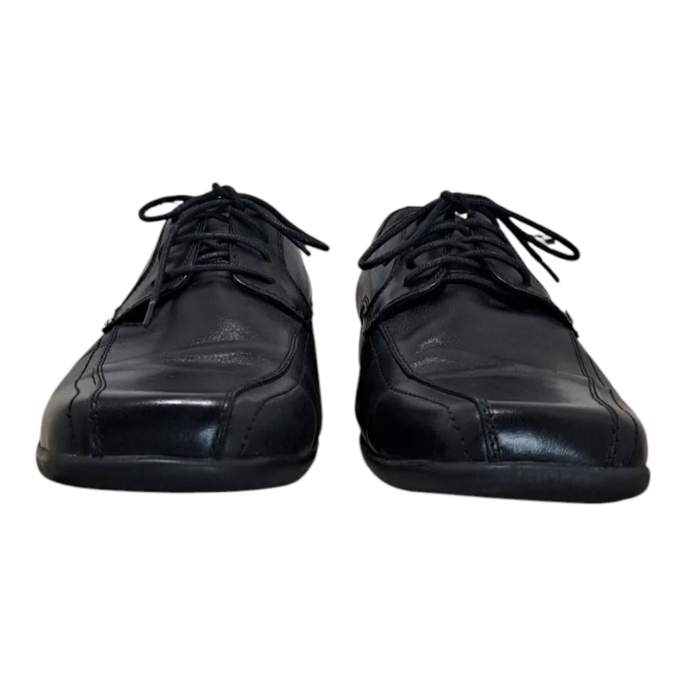 Asher Green Black Leather Oxfords Size 13 - Picture 2 of 14